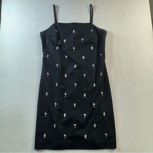 Brooks Brothers 346 Embroidered Cocktail Glasses Dress, Size 12